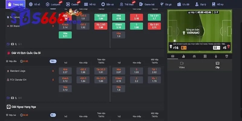 3 sảnh game thể thao nổi bật nhất tại S666