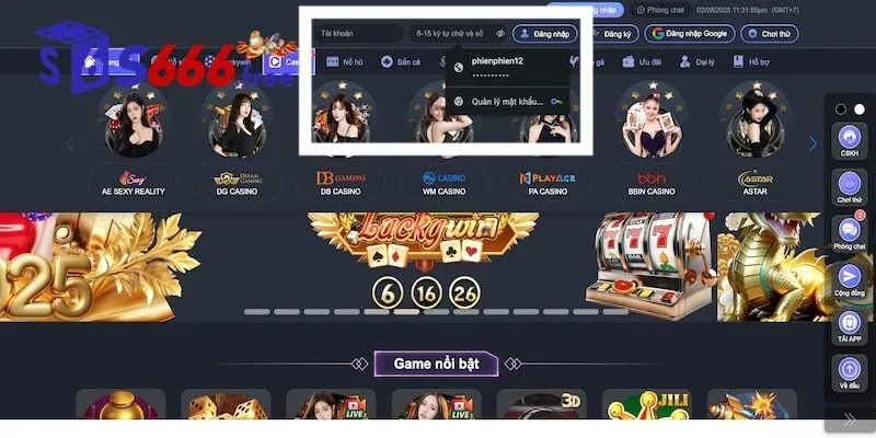 Đăng nhập trải nghiệm game Baccarat S666
